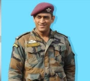dhoni in army