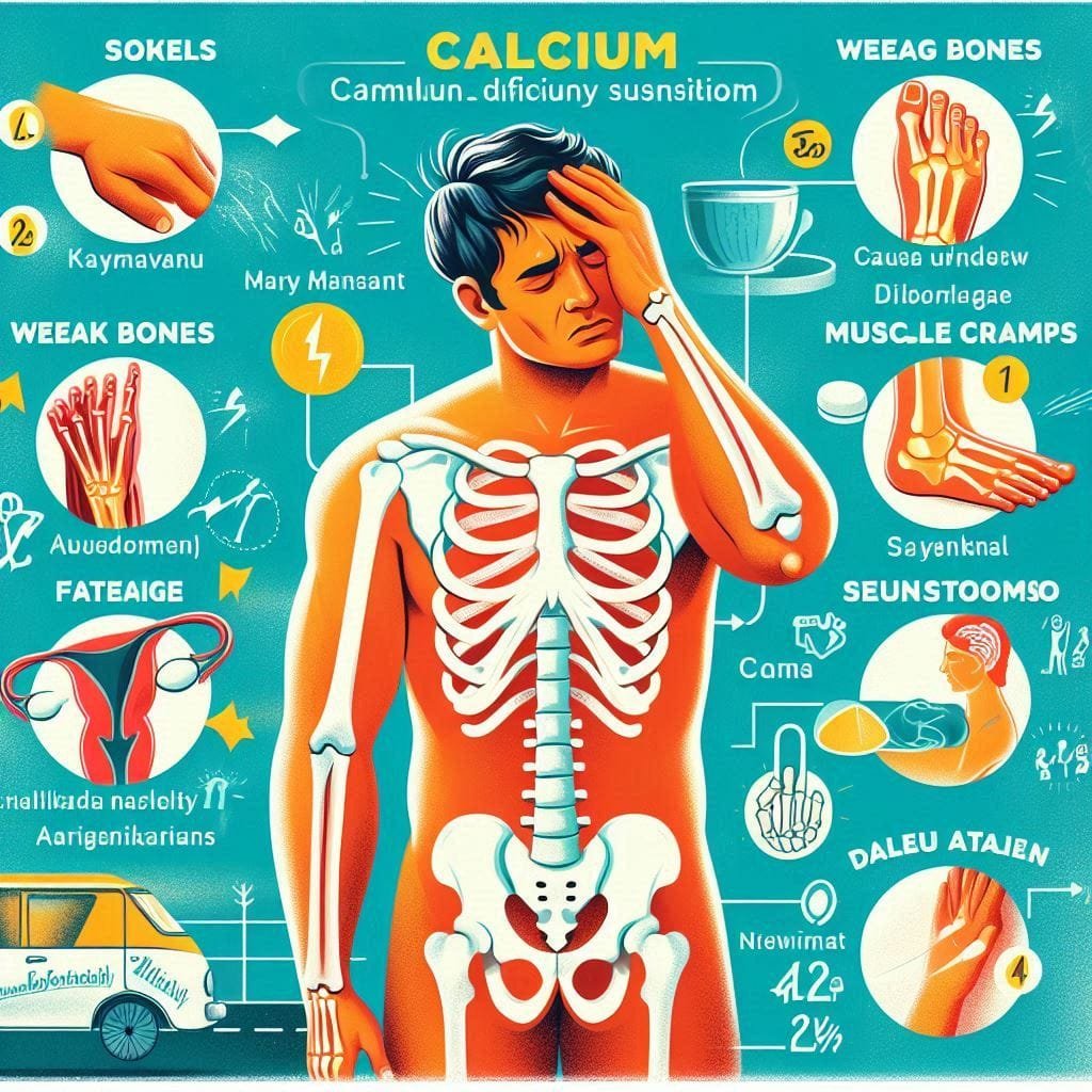 calcium deficiency symptoms in Telugu